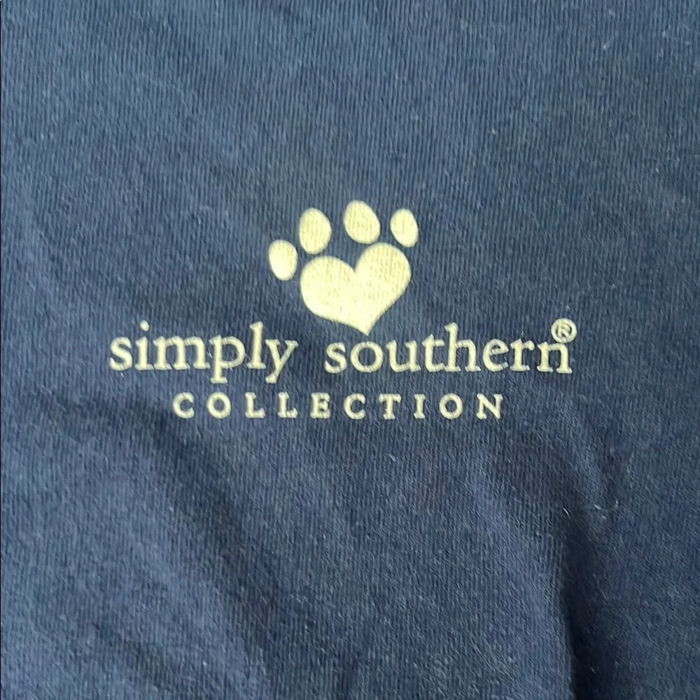 Simply Southern Navy Tee with Puppy and Hat Graphic - Picture 5 of 6